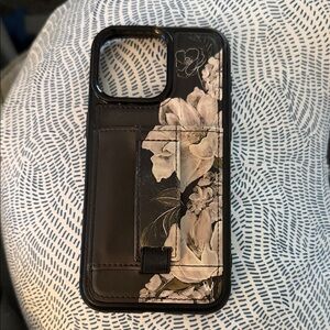 iPhone 15 Pro Max Floral Walli Case with wallet and finger loop